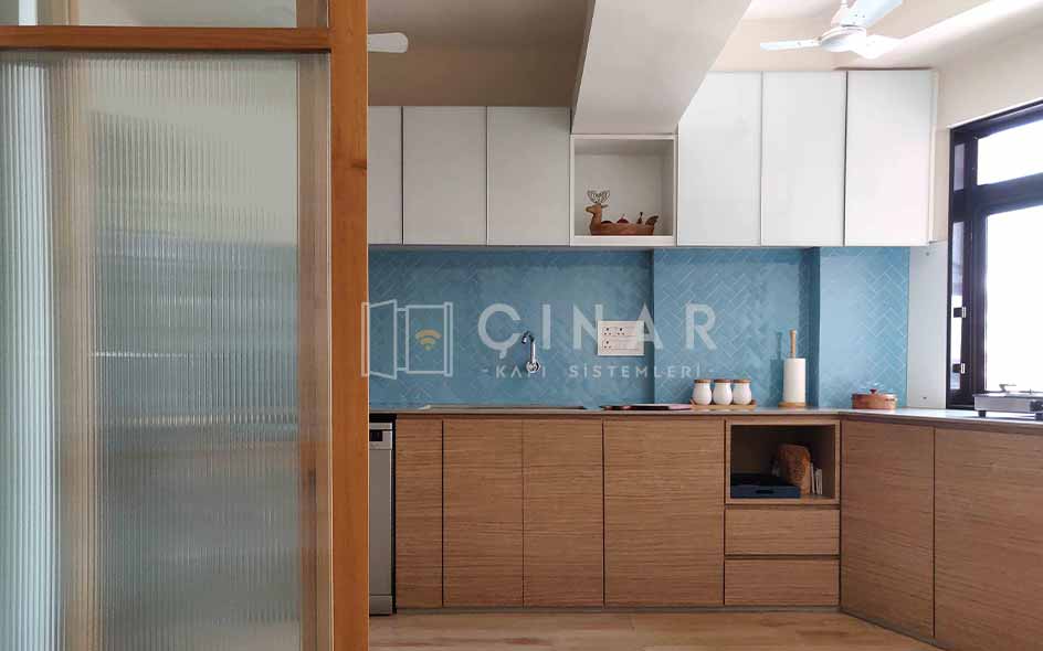 Cihangir Sürgülü Mutfak Kapısı - Çınar Kapı Sistemleri